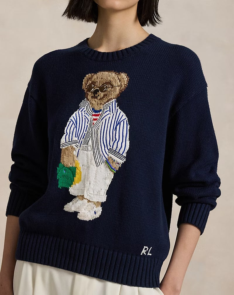Bear Cotton Crewneck Jumper